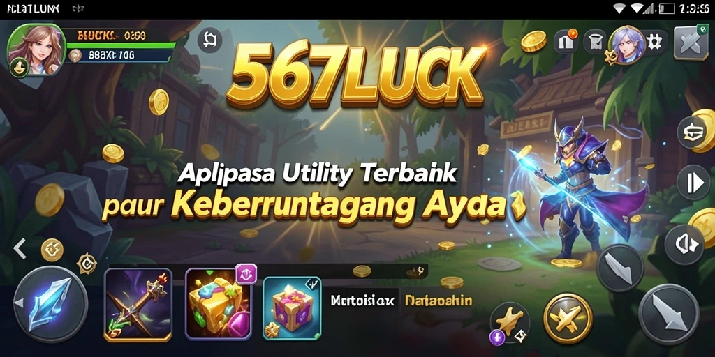 Tampilan antarmuka pengguna 567LUCK yang sederhana dan informatif.