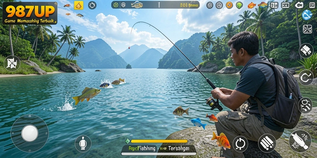 Tangkapan ikan yang menakjubkan dalam gameplay 987UP.