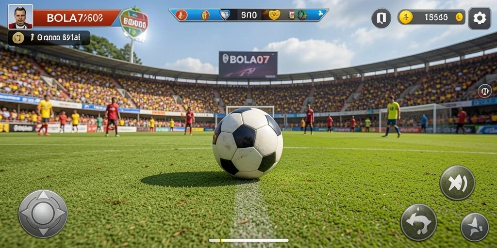 Gameplay seru BOLA07 dengan aksi bermain bola menyenangkan.