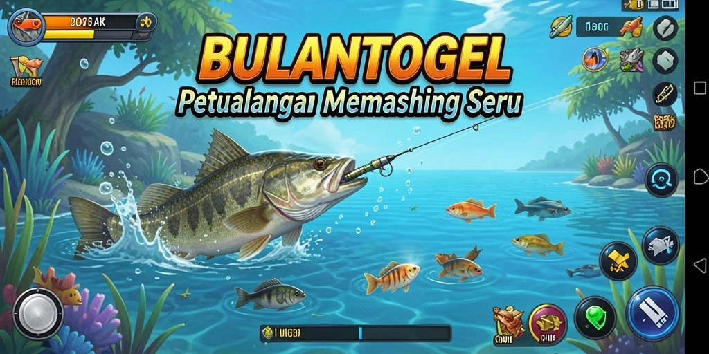 Tampilan gameplay seru dalam BULANTOGEL saat menangkap ikan.