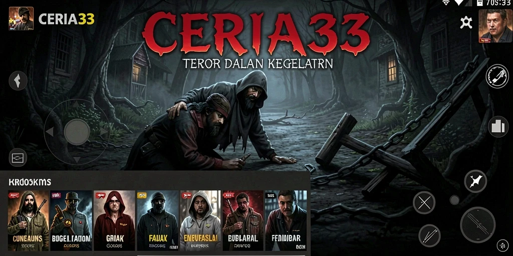 Menampilkan gameplay menakutkan dengan suasana gelap dan penuh misteri.