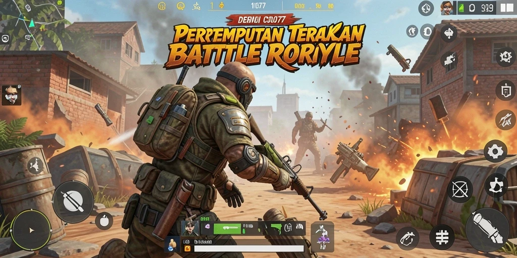 Screenshot COO77 menampilkan aksi mendebarkan dalam pertempuran Battle Royale.