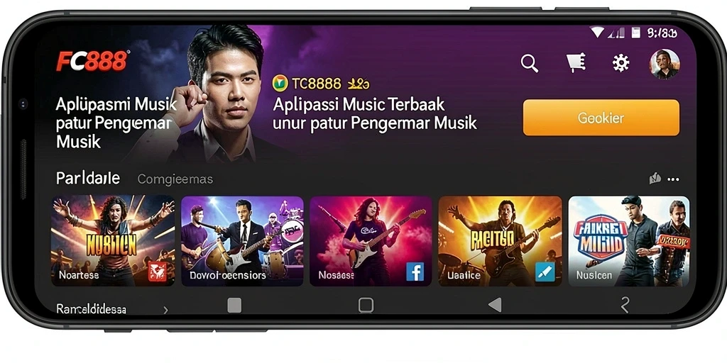 Tampilan screenshot FC888 menampilkan fitur gameplay musik yang menarik.