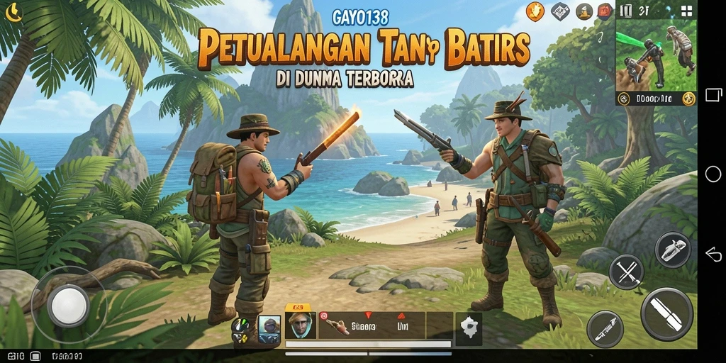Screenshot menampilkan gameplay GAYO138 dalam dunia terbuka yang luas.