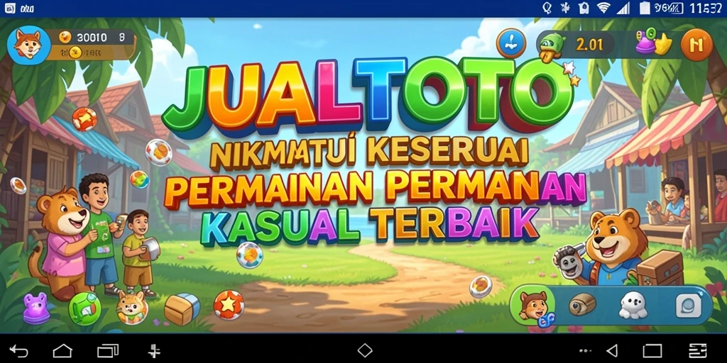 Tampilan permainan JUALTOTO yang menyenangkan dan berwarna.