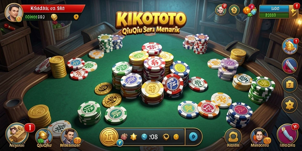 Tampilan gameplay QiuQiu yang mendebarkan di KIKOTOTO.