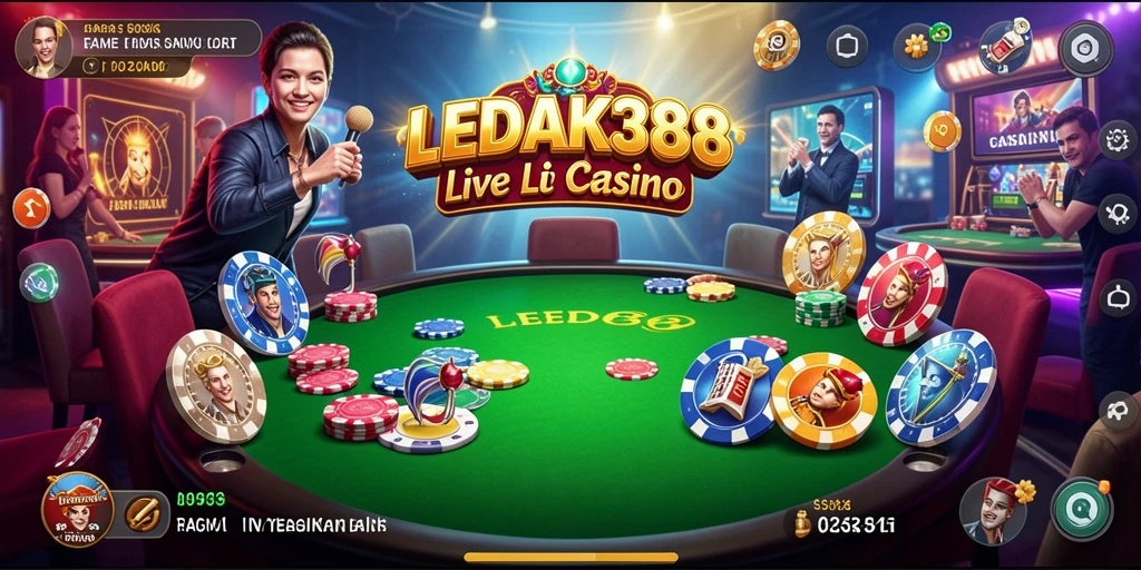 Tampilan gameplay Live Casino LEDAK388 yang interaktif dan seru.