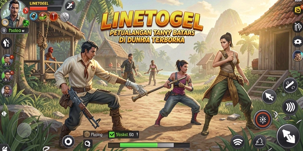 Gameplay LINETOGEL yang menampilkan dunia terbuka yang luas dan interaktif.