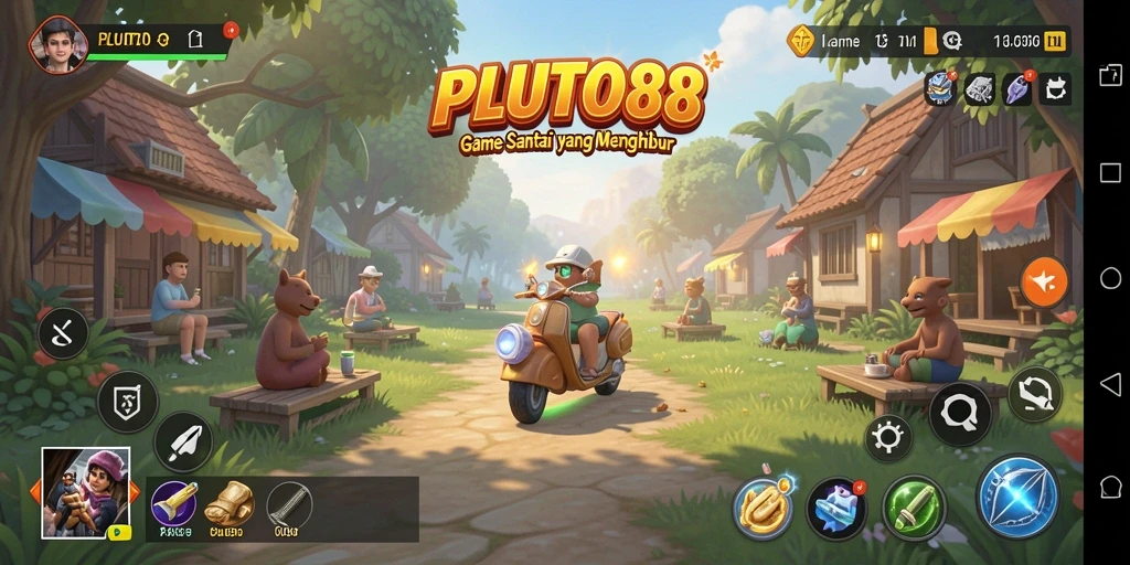 Tampilan menarik dari gameplay santai PLUTO88 yang menyenangkan.