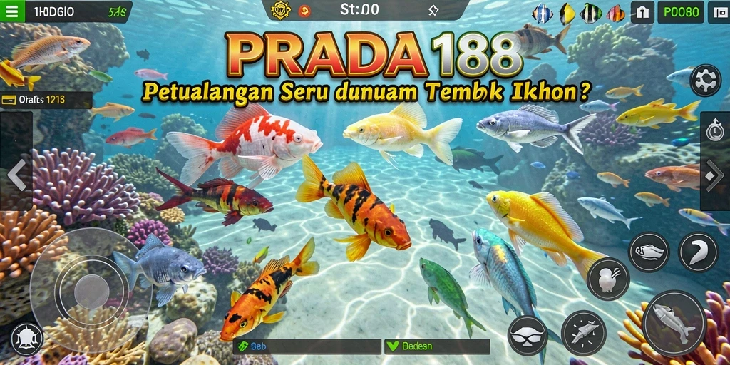 Screenshot gameplay seru dari PRADA188 yang menunjukkan aksi Tembak Ikan.