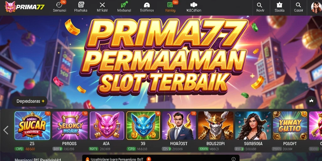 Tampilan gameplay PRIMA77 dengan tema slot yang beragam dan grafis menawan.