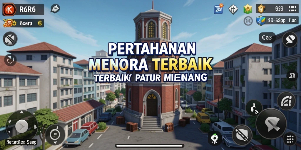 Tampilan gameplay menegangkan dalam R6R6 Tower Defense.