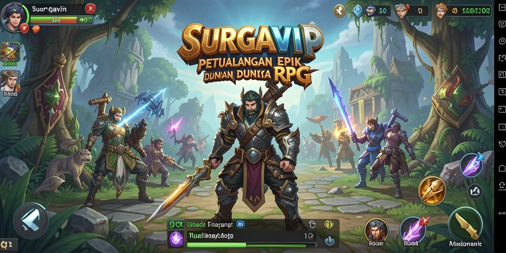 Tampilan gameplay menantang dalam dunia RPG yang kaya dan imersif.
