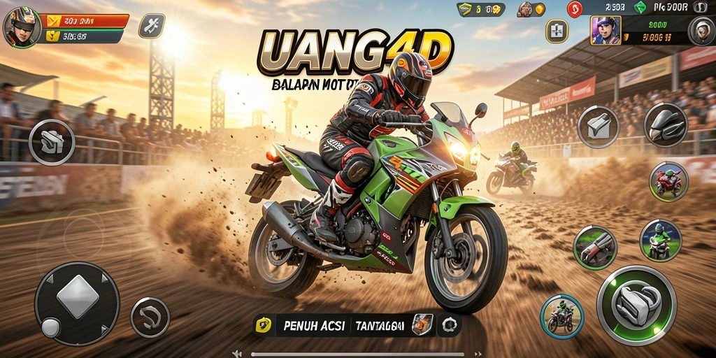 Gameplay seru balapan motor di UANG4D