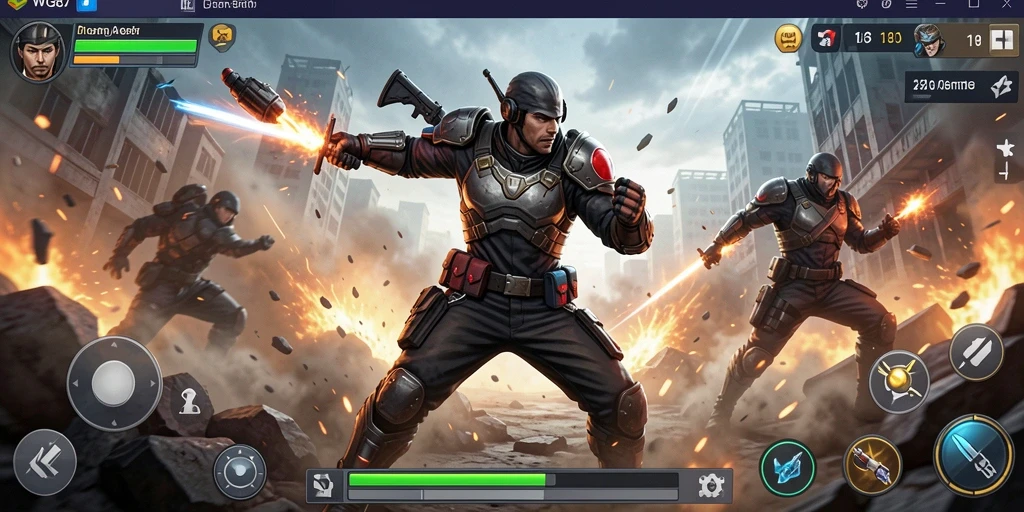Tampilan gameplay seru dari game aksi WG87.